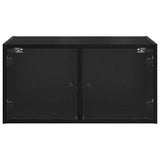 Wall Cabinets 2 pcs Black Oak 68 x 37 x 35 cm Engineered Wood 882918