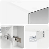 Bathroom Mirror Cabinet White 70 x 14.5 x 70 cm Engineered wood 889087