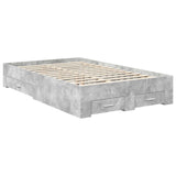 Bed Frame Concrete Grey 120 x 200 cm Engineered Wood 3409679
