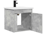 Bathroom Vanity Unit with Tap Concrete Grey 42 x 40 x 74.5 cm 889532