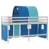 Kids' Loft Bed with Tunnel without Mattress Blue 80x200cm 3206986