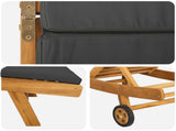 Sun Lounger Brown and Dark Grey Polyester 42032683