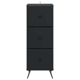Drawer Cabinet Black 33 x 34.5 x 90 cm Engineered Wood 895536