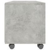 TV Cabinet with Castors Concrete Grey 90x35x35 cm Engineered Wood 800184