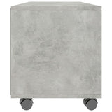 TV Cabinet with Castors Concrete Grey 90x35x35 cm Engineered Wood 800184