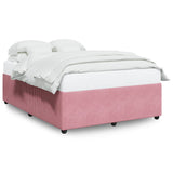 Bed Frame without Mattress Pink 140x200 cm Velvet 3285017