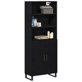 Highboard 2 pcs Black Oak Engineered Wood 3333095