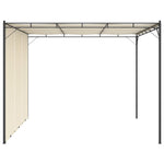 Garden Gazebo with Side Curtain 3x3x2.25m Cream 47993