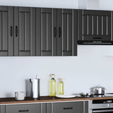 Kitchen Wall Cabinet Lucca Black Engineered Wood 853818