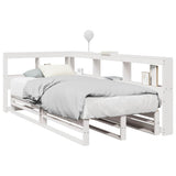 Bookcase Bed without Mattress White 90x190cm Solid Wood Pine 3324521