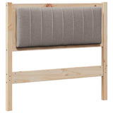 Upholstered Headboard Brown 90 cm Solid Pine Wood 879087