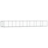 Dog Cage with Door Grey 12x2x1.5 m Galvanised Steel 3209582