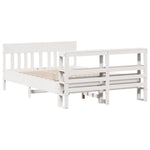 Bed Frame without Mattress White 140x190 cm Solid Wood Pine 3306277