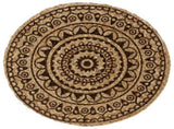 Placemats 6 pcs Dark Brown 38 cm Round Jute 133873