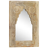 Hand Painted Mirror 40x55 cm Solid Mango Wood 286156