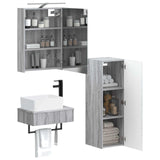 Bathroom Cabinet Set 4 pcs Grey Sonoma 50 x 14.5 x 70 cm 3407388