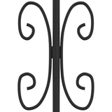 Fence Gate KAMPEN with Spear Top Black 103x75 cm Steel 151089
