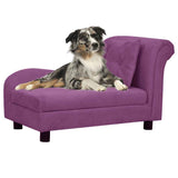 Dog Sofa with Pillow Burgundy 83x44x44 cm Plush 171105