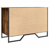 Shoe Cabinet Smoked Oak 90x38x61.5 cm Engineered Wood 848646
