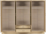 ZNTS Nevada 6 Door 2 Drawer Mirrored Wardrobe 100-101-112