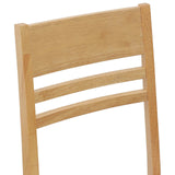 Dining Chairs 2 pcs Natural 43 x 54 x 89 cm Solid Rubber Wood 42020440