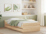 Bed Frame with Storage Sonoma Oak 80 x 200 cm Engineered Wood 3429614