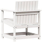 3 Piece Garden Lounge Set White Solid Wood Pine 832631