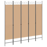 Room Divider Beige 200 x 200 cm Fabric 42039201