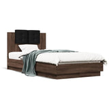 Bed Frame without Mattress Brown Oak 75x190 cm Small Single 3209981