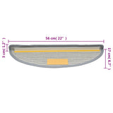 Stair Mats 10 pcs 56x17x3 cm Grey Half Round 149783
