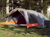 Camping Tent Cabin 4-Person Grey and Orange Waterproof 94715