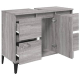 Sink Cabinet Grey Sonoma 80x33x60 cm Engineered Wood 821282