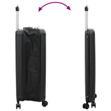Suitcase Folding with Lock Black 50 x 30 x 76 cm ABS Plastic 42006228