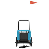 Pet Bike Trailer Blue and Black Oxford Fabric and Iron 94016