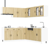 11 Piece Kitchen Cabinet Set "Porto" Sonoma Oak Engineered Wood 3314934