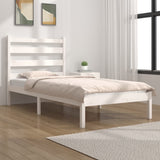3103639 Bed Frame without Mattress White Solid Wood 100x200 cm