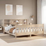 Bed Frame without Mattress 200x200 cm Solid Wood Pine 3323209