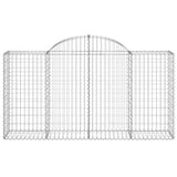 Arched Gabion Baskets 4 pcs 200x50x100/120 cm Galvanised Iron 3146322