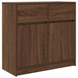 Sideboard with Drawer Brown Oak 80x34x76 cm Engineered Wood 861541