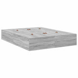 Storage Bed Frame Grey Sonoma 140 cm Engineered Wood 3335698