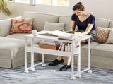 80 cm Drop Leaf Writing Work Desk - White T3398P344184