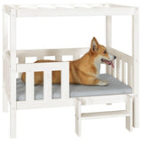 Dog Bed White 95.5x73.5x90 cm Solid Wood Pine 822383