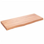 Table Top Light Brown 100x40x cm Treated Solid Wood Oak 3156364
