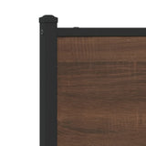 Metal Bed Frame without Mattress Brown Oak 200x200 cm 3301412