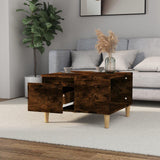 Coffee Table Smoked Oak 55x55x36.5 cm Engineered Wood 821081