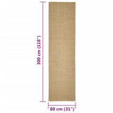 Sisal Rug for Scratching Post 80x300 cm 3203419