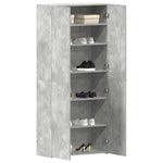 Shoe Cabinet with Shelf Grey 80 x 35.5 x 180 cm Engineered wood 3333839