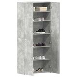 Shoe Cabinet with Shelf Grey 80 x 35.5 x 180 cm Engineered wood 3333839