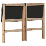 Upholstered Headboard Dark Grey 120 cm Solid Pine Wood 879350