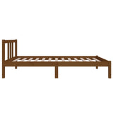 Bed Frame without Mattress Honey Brown Solid Wood 75x190 cm Small Single 814847